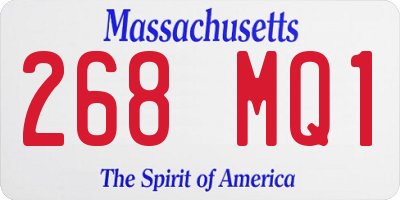 MA license plate 268MQ1