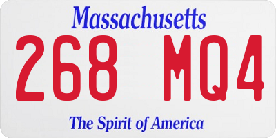 MA license plate 268MQ4