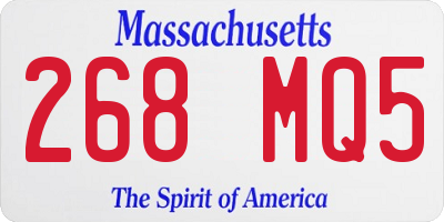 MA license plate 268MQ5