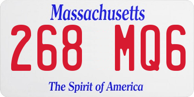 MA license plate 268MQ6