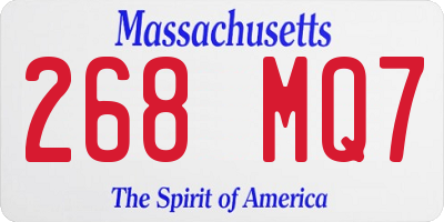 MA license plate 268MQ7