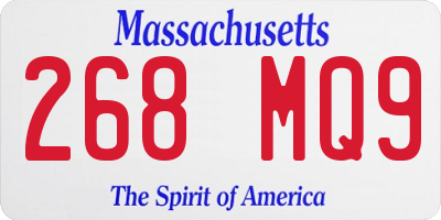 MA license plate 268MQ9