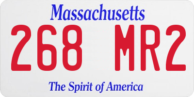 MA license plate 268MR2