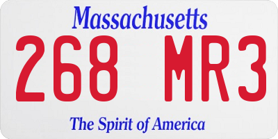 MA license plate 268MR3