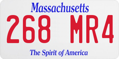 MA license plate 268MR4