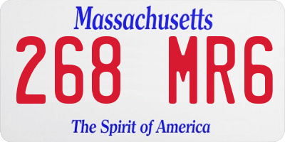 MA license plate 268MR6
