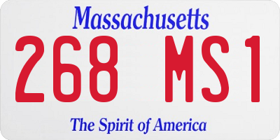 MA license plate 268MS1