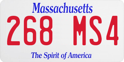 MA license plate 268MS4