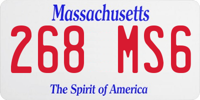 MA license plate 268MS6