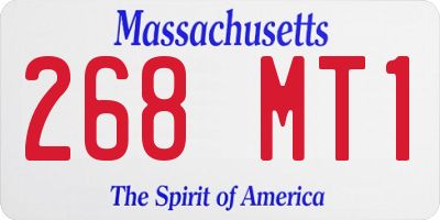 MA license plate 268MT1