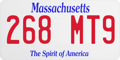 MA license plate 268MT9