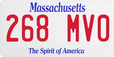 MA license plate 268MV0