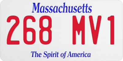 MA license plate 268MV1