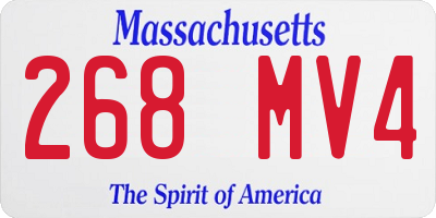 MA license plate 268MV4