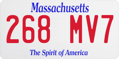 MA license plate 268MV7