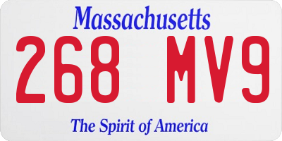 MA license plate 268MV9