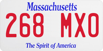 MA license plate 268MX0