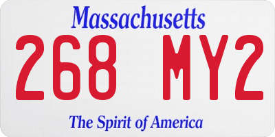 MA license plate 268MY2