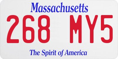 MA license plate 268MY5