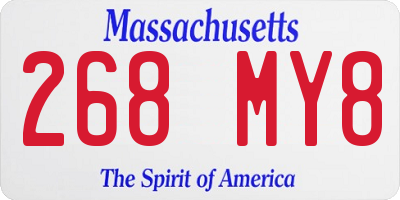 MA license plate 268MY8