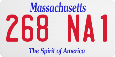 MA license plate 268NA1