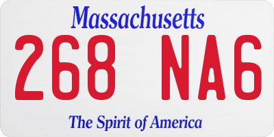 MA license plate 268NA6