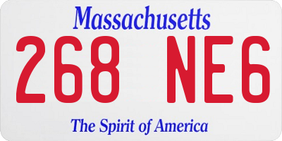 MA license plate 268NE6