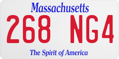 MA license plate 268NG4