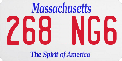 MA license plate 268NG6