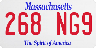 MA license plate 268NG9