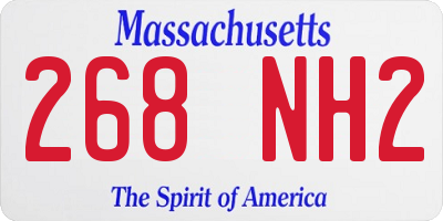 MA license plate 268NH2