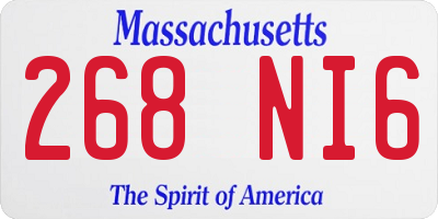 MA license plate 268NI6