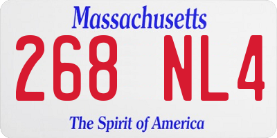 MA license plate 268NL4