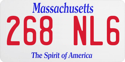 MA license plate 268NL6