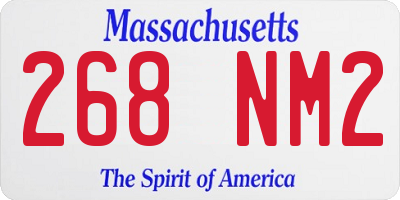 MA license plate 268NM2