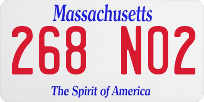 MA license plate 268NO2