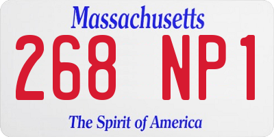 MA license plate 268NP1