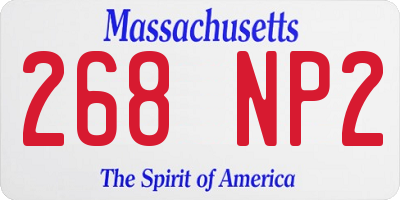 MA license plate 268NP2