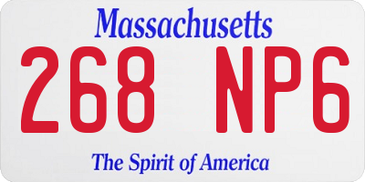 MA license plate 268NP6