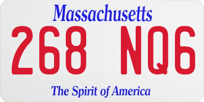 MA license plate 268NQ6
