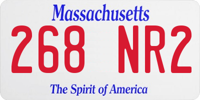 MA license plate 268NR2