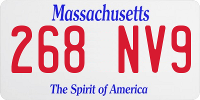 MA license plate 268NV9