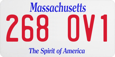 MA license plate 268OV1