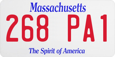 MA license plate 268PA1