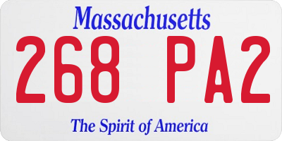 MA license plate 268PA2