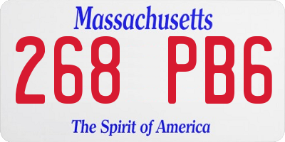 MA license plate 268PB6