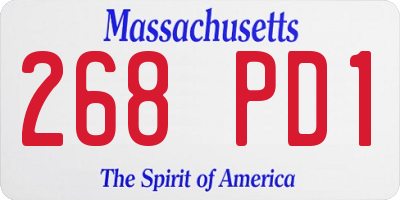 MA license plate 268PD1