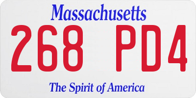 MA license plate 268PD4