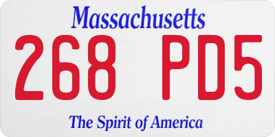 MA license plate 268PD5