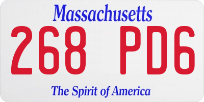 MA license plate 268PD6